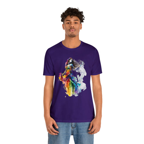 Rainbow Belly Dancer's Pose - Short Sleeve Tee